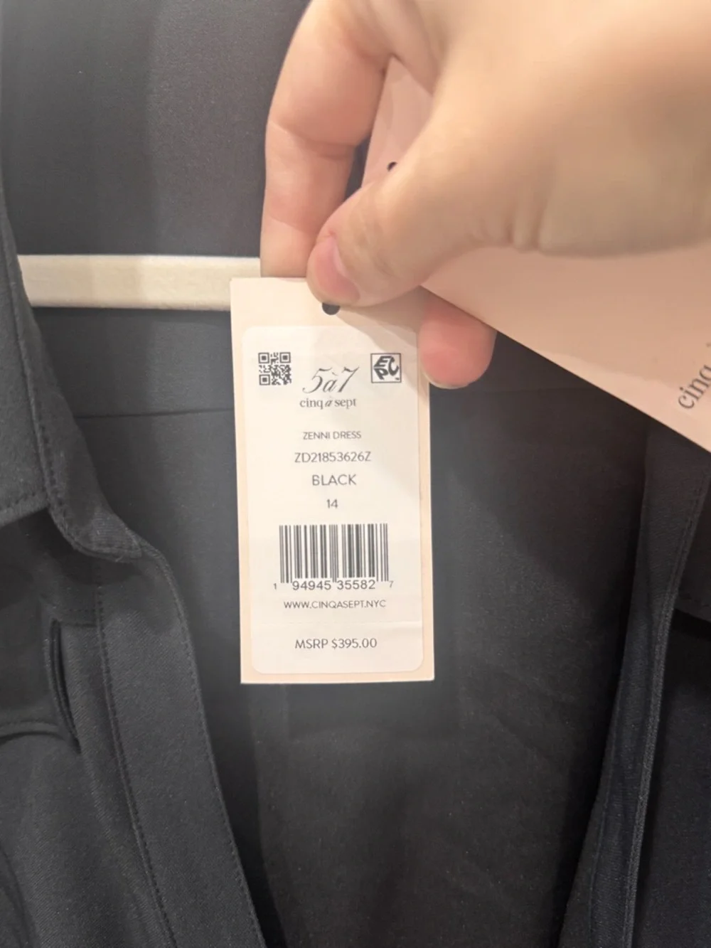 🖤Cinq a sept Black Zenni Ruffle Sleeveless Wrap Mini Dress🖤 - Picture 6 of 8